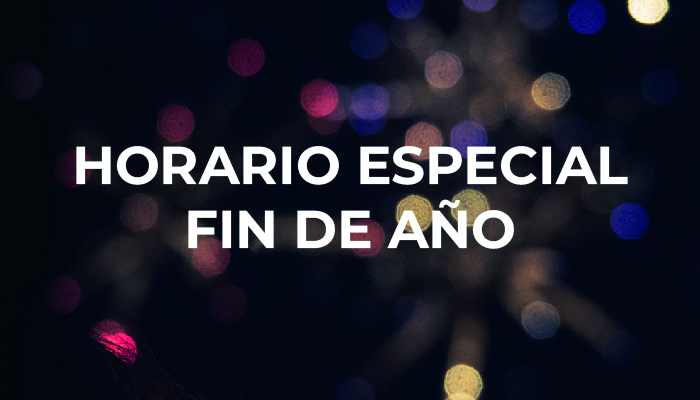 Horarios fin de año