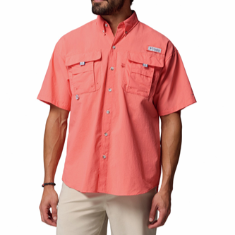 Camisa Manga Corta Hombre Bahama II Naranjo Columbia