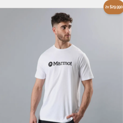 Polera hombre marmot logo tee